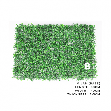 Tấm Cỏ Nhân Tạo Ốp Tường Milan Dạng Chữ Nhật [60x40cm]