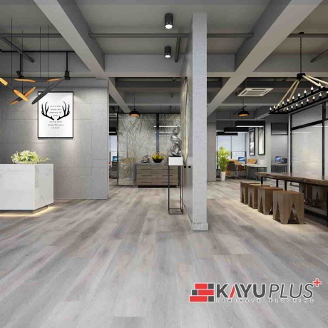 Sàn Gỗ Công Nghiệp Xám Tối Giản Hiện Đại | 584 Smoky Grey | KayuPlus