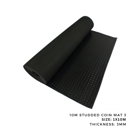 Thảm Cao Su Đồng Xuống Chống Trượt Dạng Cuộn 1mx10m | Coin Mat RS123