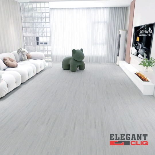 Light Grey SPC Flooring | 4mm Alba Grey – 1686 | Elegant Cliq