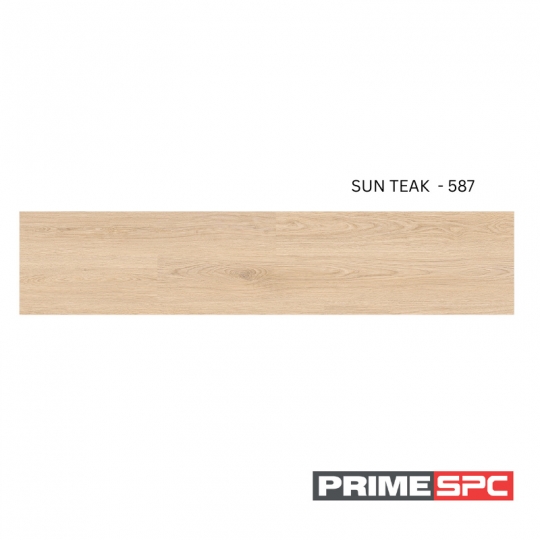 Sàn Nhựa SPC Cao Cấp | Sun Teak 587 | Prime SPC
