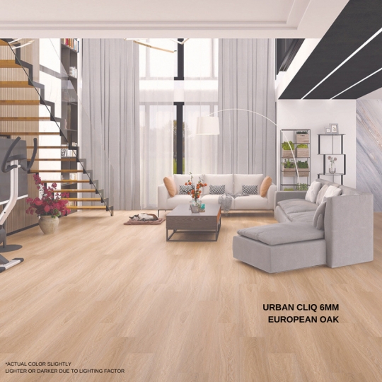 Sàn SPC Hèm Khóa 6mm Vân Gỗ Sồi Châu Âu | Urban Cliq 6 | F0813-842