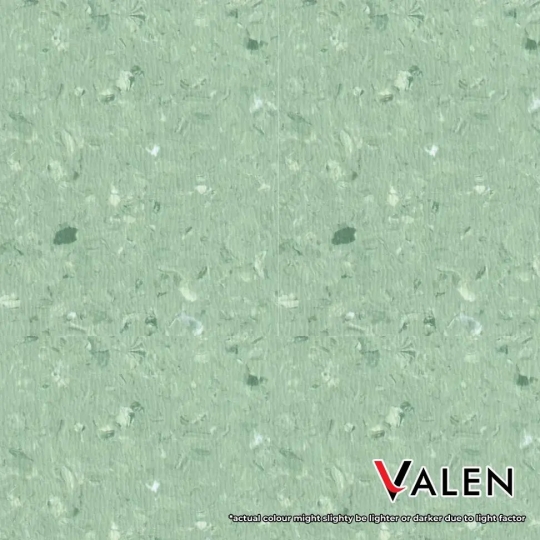 SÀN VINYL CUỘN MÀU XANH BẠC HÀ PALE MINT 1495 ECOFLOOR