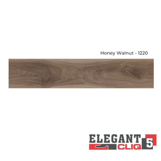 Quality SPC Interlocking Flooring | 5mm Honey Walnut – 1220 | Elegant Cliq